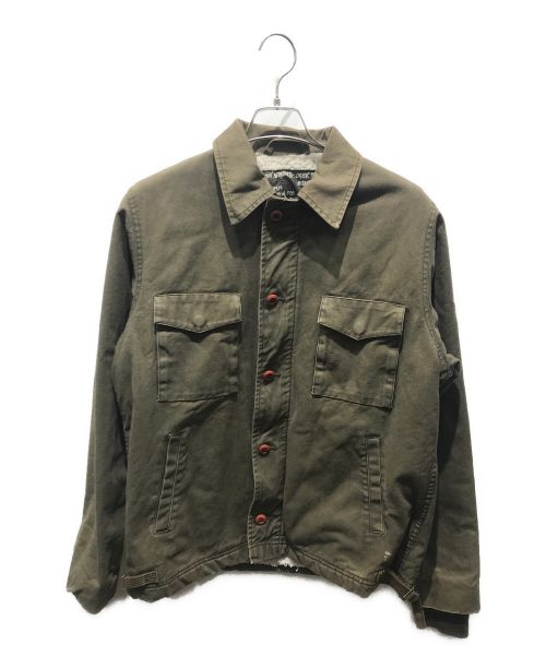 stussy（ステューシー）stussy (ステューシー) 裏ボアミリタリージャケット　OLD STUSSY オリーブ サイズ:Mの古着・服飾アイテム