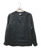 Ron Hermanロンハーマン）の古着「Traceability Hemp Collarless Shirt　3920700048」｜ネイビー