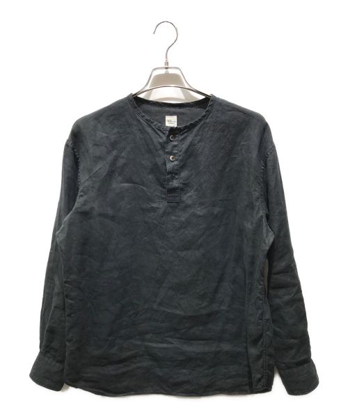 Ron Herman（ロンハーマン）Ron Herman (ロンハーマン) Traceability Hemp Collarless Shirt　3920700048 ネイビー サイズ:Sの古着・服飾アイテム