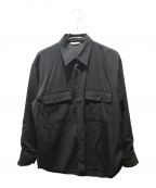 AURALEEオーラリー）の古着「WOOL MAX GABARDINE SHIRTS　A9AS03MX」｜ブラック