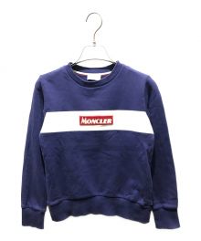 MONCLER（モンクレール）の古着「BOXロゴワッペン付 クルーネック スウェット　E29548026750」｜ネイビー