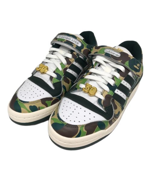 adidas（アディダス）adidas (アディダス) A BATHING APE (アベイシングエイプ) フォーラム84　ID4771　Forum 84 Low 30th Anniversary グリーン サイズ:26.5cm 未使用品の古着・服飾アイテム