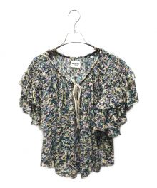 ISABEL MARANT ETOILE（イザベルマランエトワール）の古着「フラワープリントシアーブラウス」｜グリーン