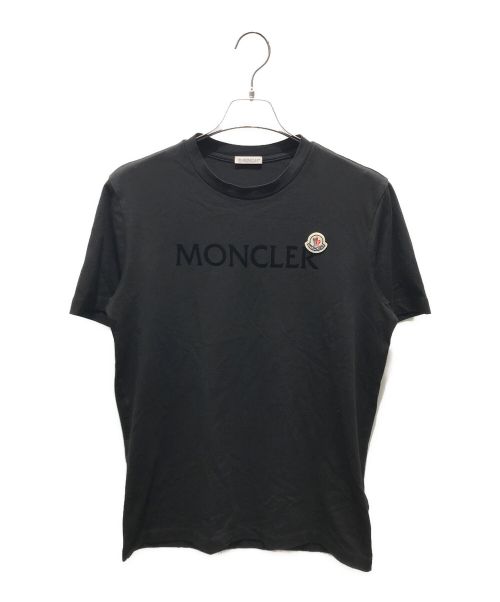 MONCLER（モンクレール）MONCLER (モンクレール) FELT LOGO S/S T-SHIRT　J10918C00057 ブラック サイズ:Ｍの古着・服飾アイテム