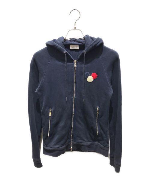 MONCLER（モンクレール）MONCLER (モンクレール) トリコロールワッペンジップアップパーカー　C10918400000 ネイビー サイズ:Sの古着・服飾アイテム