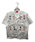 SUPREMEシュプリーム）の古着「Flowers Guayabera S/S Shirt　19SS」｜ホワイト