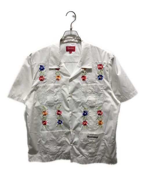 SUPREME（シュプリーム）SUPREME (シュプリーム) Flowers Guayabera S/S Shirt　19SS ホワイト サイズ:Mの古着・服飾アイテム