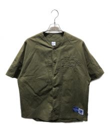 KEBOZ（ケボズ）の古着「KEBOZ EFG WASHED BASEBALL SHIRT」｜オリーブ