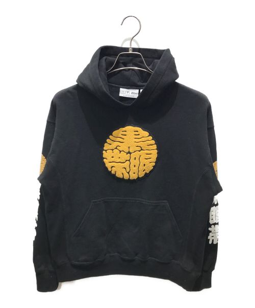 BlackEyePatch（ブラックアイパッチ）BlackEyePatch (ブラックアイパッチ) KAMON HOODIE ブラック サイズ:Ｍの古着・服飾アイテム