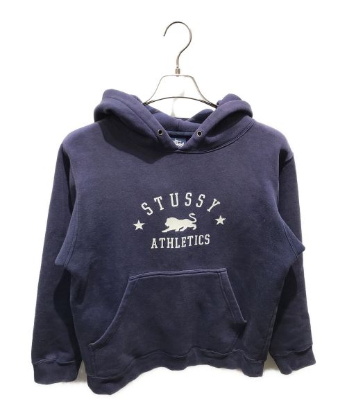 stussy（ステューシー）stussy (ステューシー) スウェットプルオーバーパーカー　 90s 紺タグ ネイビー サイズ:XSの古着・服飾アイテム