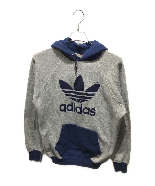 adidas（アディダス）adidas (アディダス) プルオーバーパーカー グレー サイズ:XLの古着・服飾アイテム