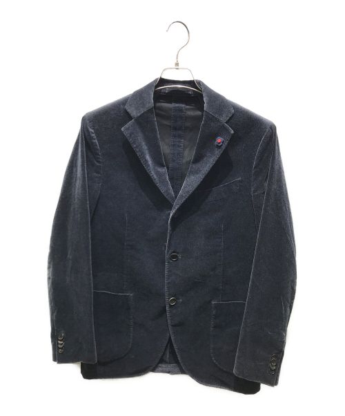 LARDINI（ラルディーニ）LARDINI (ラルディーニ) 3Bポップサックジャケット　JJ526AQ　ブートニエール付 ネイビー サイズ:48の古着・服飾アイテム