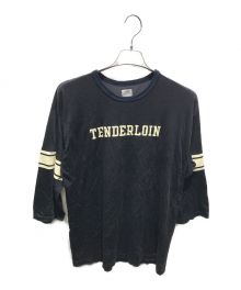 TENDERLOIN（テンダーロイン）の古着「七分丈フットボールカットソー」｜ブラック