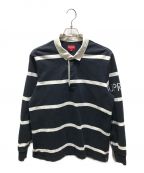 SUPREMEシュプリーム）の古着「Striped Rugby Polo Shirt」｜ネイビー