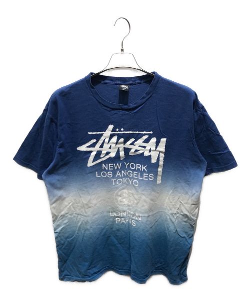 stussy（ステューシー）stussy (ステューシー) ロゴTシャツ ブルー サイズ:Lの古着・服飾アイテム