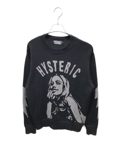 Hysteric Glamour（ヒステリックグラマー）Hysteric Glamour (ヒステリックグラマー) DAYDREAM WOMAN編込 プルオーバー　02221NS01 ブラック サイズ:Sの古着・服飾アイテム