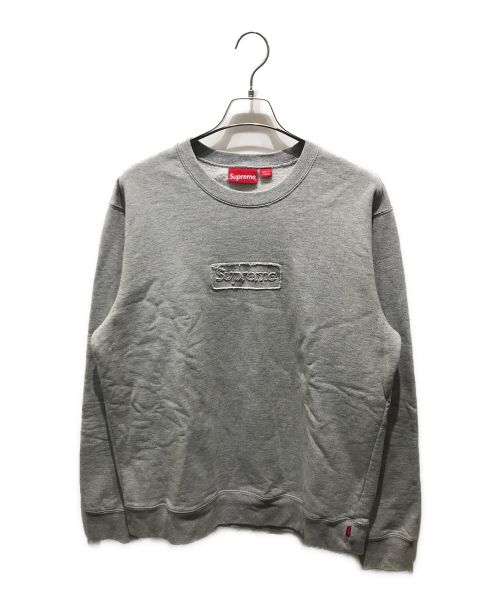 SUPREME（シュプリーム）SUPREME (シュプリーム) Cutout Logo Crewneck　20SS グレー サイズ:Lの古着・服飾アイテム