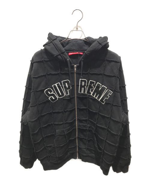 SUPREME（シュプリーム）Supreme (シュプリーム) Reverse Patchwork Zip Up Hoodie ブラック サイズ:Lの古着・服飾アイテム