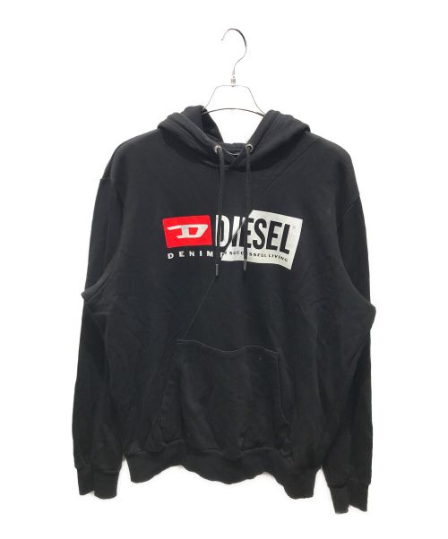 DIESEL（ディーゼル）DIESEL (ディーゼル) プルオーバーパーカー　S-GIRK-HOOD-CUTY ブラック サイズ:XLの古着・服飾アイテム