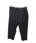 Graphpaperグラフペーパー）の古着「Ripple Jersey Wide Tapered Chef Pants　GM234-40076B」｜ブラック