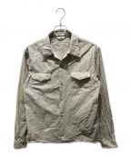 The Blurred CLOTHINGブラードクロージング）の古着「SEERSUCKER OPEN COLLAR SHIRTS L/S　BLD124」｜ベージュ