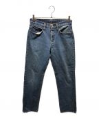 LEVI'Sリーバイス）の古着「ヴィンテージデニムパンツ　80s ボタン裏6 赤耳 黒カン 66後期 サークルR　1501 0117」｜インディゴ