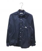 CAHLUMNカウラム）の古着「Magazine Pocket Broad Shirt　1001390900001」｜ネイビー