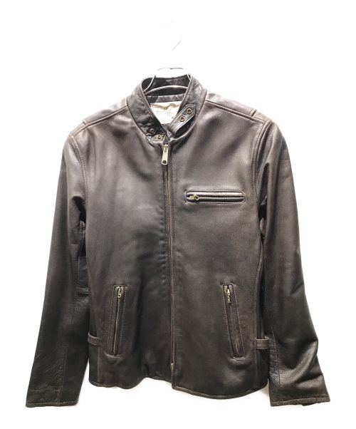 AVIREX（アヴィレックス）AVIREX (アヴィレックス) シングルライダースジャケット　6141052 ブラウン サイズ:42の古着・服飾アイテム