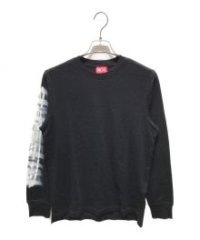 DIESEL（ディーゼル）の古着「T-JUST-LS-SLITS-N2 T-SHIRT　A12272」｜ブラック