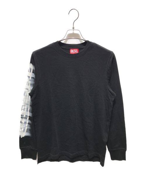 DIESEL（ディーゼル）DIESEL (ディーゼル) T-JUST-LS-SLITS-N2 T-SHIRT　A12272 ブラック サイズ:S 未使用品の古着・服飾アイテム