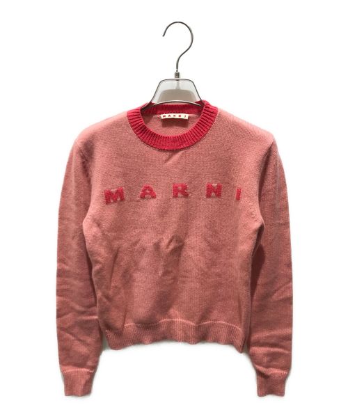 MARNI（マルニ）MARNI (マルニ) ブランドロゴ長袖ニット ピンク サイズ:12Yの古着・服飾アイテム