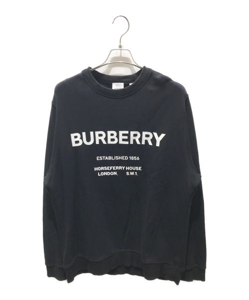 BURBERRY（バーバリー）BURBERRY (バーバリー) Horseferry Print Crewneck Sweatshirt　VNTAVLTDTHA 8017228 ブラック サイズ:Lの古着・服飾アイテム