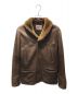 Y‘2 LEATHER（ワイツーレザー）の古着「DEER SKIN & MOUTON 30's CAR COAT」｜ブラウン