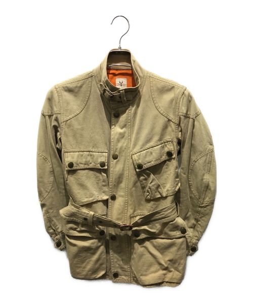 SCYE（サイ）SCYE (サイ) ツイルモーターサイクルジャケット カーキ サイズ:38の古着・服飾アイテム