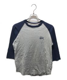 STUSSY AUTHENTIC GEAR（ステューシーオーセンティックギア）の古着「ラグランカットソー」｜ネイビー×グレー