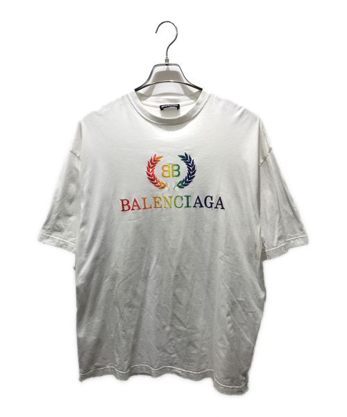 BALENCIAGA（バレンシアガ）BALENCIAGA (バレンシアガ) BB LOGO TEE　TS96 570805 ホワイト サイズ:Mの古着・服飾アイテム