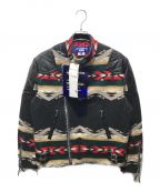 JUNYA WATANABE MAN×PENDLETONジュンヤワタナベマン×ペンドルトン）の古着「ノルディック柄キリカエライダースジャケット　WJ-J014」｜ブラック