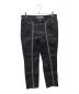 JOHN LAWRENCE SULLIVAN（ジョンローレンスサリバン）の古着「BLEACHED DENIM ZIPPED PANTS　2A008-0320-51　 22SS」｜ブラック