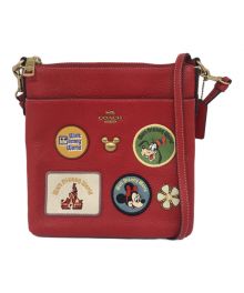 COACH×DISNEY（コーチ×ディズニー）の古着「キット メッセンジャー クロスボディ ウィズ パッチ　C8574　A2280」｜レッド