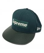 New Era×SUPREMEニューエラ×シュプリーム）の古着「Leather Visor CAP」｜グリーン