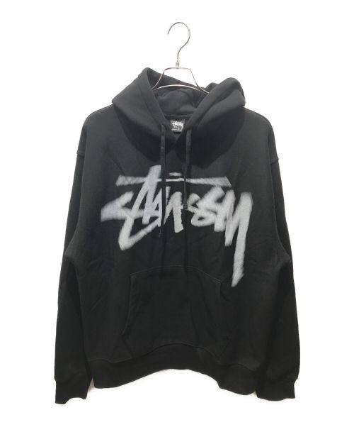 stussy（ステューシー）stussy (ステューシー) dizzy stock hoodie ブラック サイズ:Lの古着・服飾アイテム