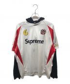 SUPREMEシュプリーム）の古着「Hooded Soccer Jersey　 23AW」｜ホワイト