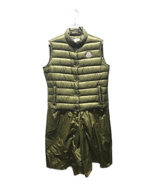 MONCLER（モンクレール）MONCLER (モンクレール) ダウンベストワンピース　101-09S-48332-21　SAYA　sacai グリーン サイズ:2の古着・服飾アイテム