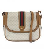 GUCCIグッチ）の古着「ショルダーバッグ　001・115・0914 シェリーライン OLD GUCCI」｜ベージュ