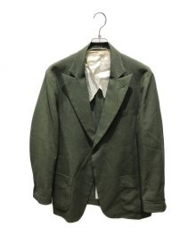 Needles（ニードルズ）の古着「Peaked Lapel 1B Jacket - Poly Chambray Cloth　GL066」｜オリーブ