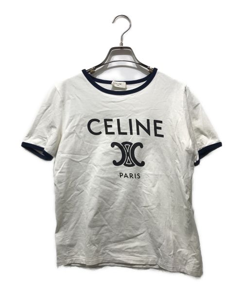 CELINE（セリーヌ）CELINE (セリーヌ) トリオンフ ジャージーTシャツ ホワイト サイズ:Mの古着・服飾アイテム