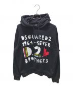 DSQUARED2ディースクエアード）の古着「BROS COOL HOODIE　S71GU0574 S25551」｜ブラック