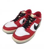 NIKEナイキ）の古着「ローカットスニーカー　DZ2536-600 DUNK LOW RETRO Chicago Split」｜ホワイト×レッド