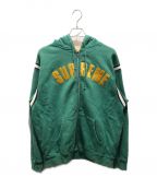 SUPREMEシュプリーム）の古着「Jet Sleeve Zip Up Hooded Sweatshirt　18SS」｜グリーン