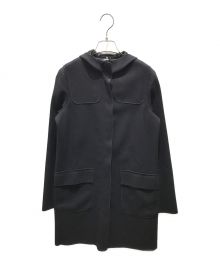 JIL SANDER NAVY（ジルサンダー ネイビー）の古着「フーデッドコート」｜ブラック